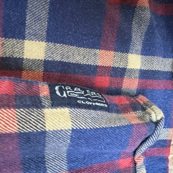 Grayers Heritage Men 100% Cotton Flannels Yellow/Red/Blue Striped Shirt- Size XL - Picture 5 of 9